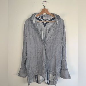 Oversized Stripped Free People Long Sleeved Top